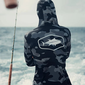 Camisa de Pesca com Capuz – Manga Longa, Proteção UV, Modelo Performance