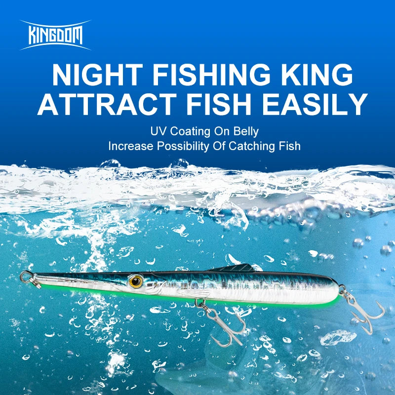Isca Pencil Kingdom Long Casting – Flutuante/Afundante, Vários Tamanhos e Pesos