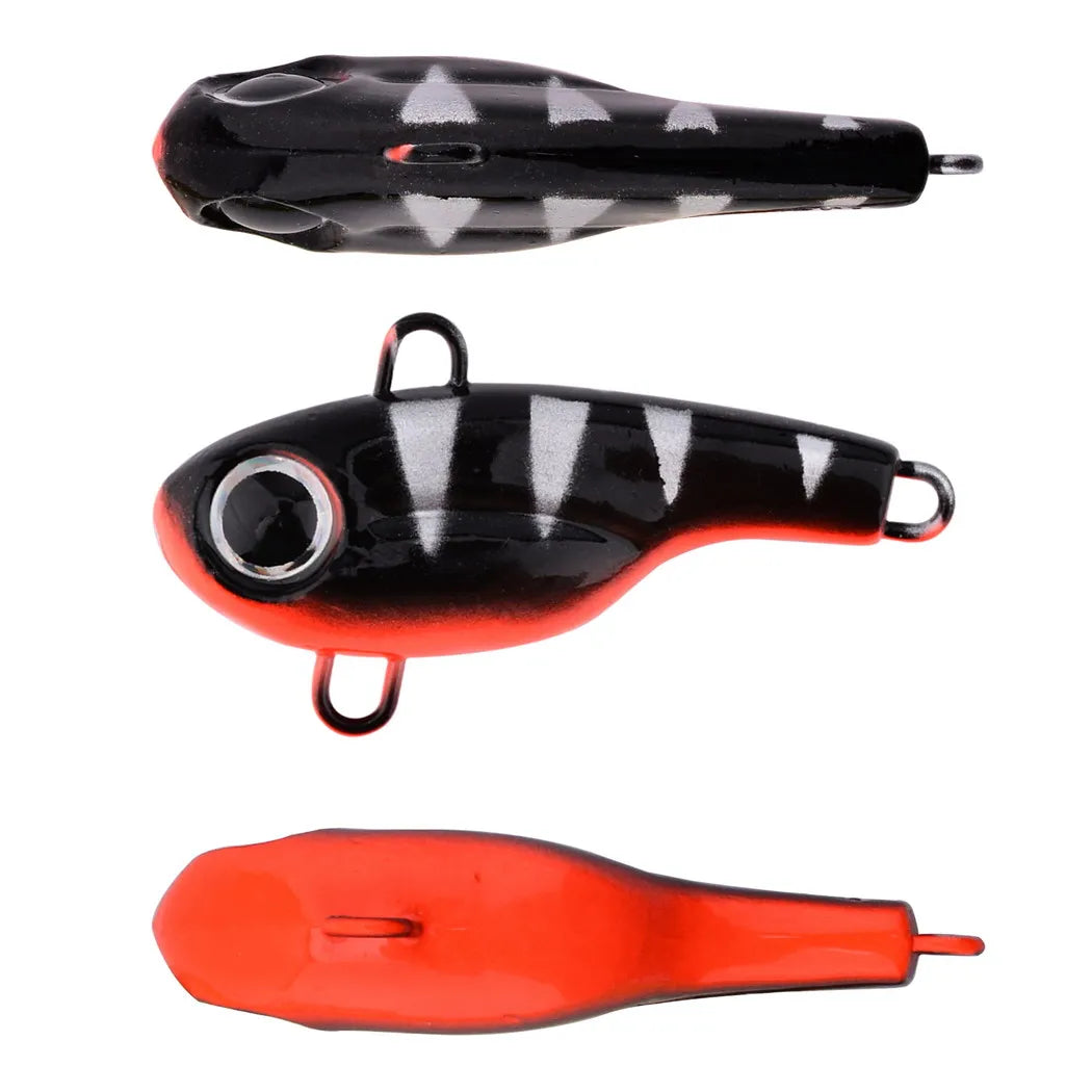 Kit 5 Iscas de Metal Tipo Spoon e Spinner – Afundantes, com Cauda de Lantejoula Giratória, Arremesso Longo, Ideais para Robalo e Pesca no Mar