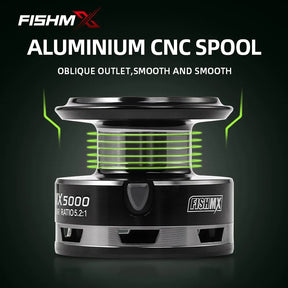 Carretilha de Pesca Fishmx Spinning – Carretel Metálico, Uso em Água Doce e Salgada, Para Todas as Espécies