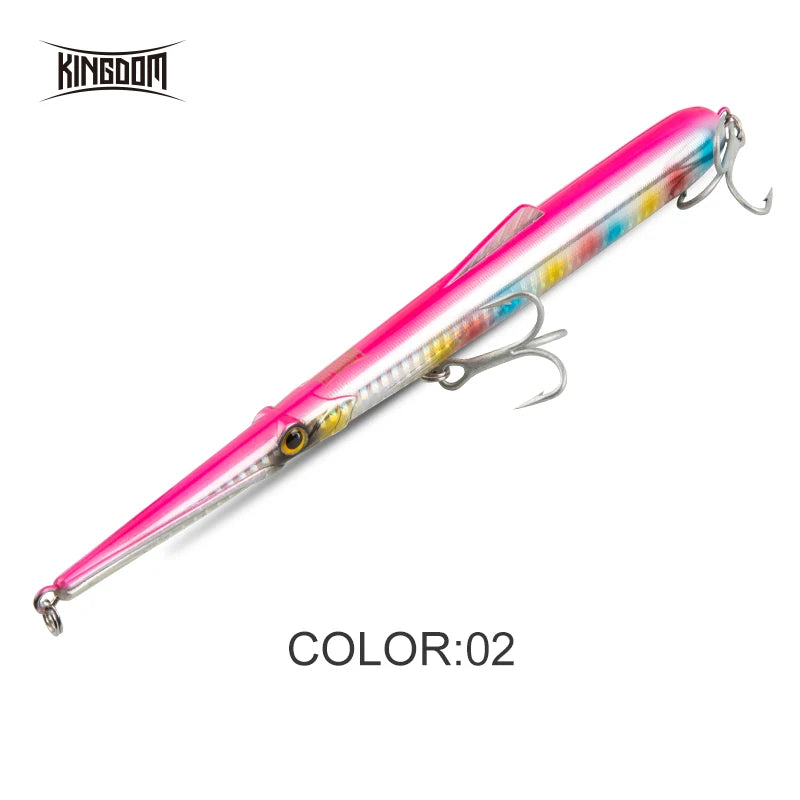 Isca Pencil Kingdom Long Casting – Flutuante/Afundante, Vários Tamanhos e Pesos
