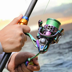 Carretilha de Pesca Sougayilang Spinning – Relação 5.5:1, Drag Máx. 10kg, Carretel de Alumínio, Ideal para Pesca Marinha