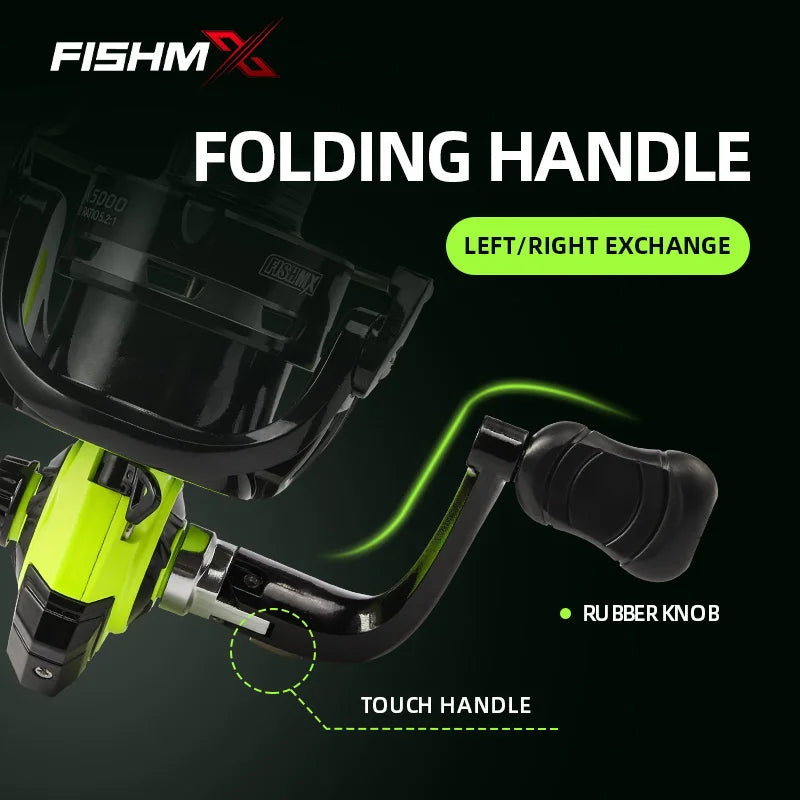 Carretilha de Pesca Fishmx Spinning – Carretel Metálico, Uso em Água Doce e Salgada, Para Todas as Espécies